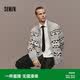 森馬（Semir）毛衫男冬撞色提花開衫外套設計感針織衫翻毛衣109725106103
