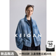 KEIGAN黑標(biāo)/日本岡山BC同廠竹節(jié)紋牛仔外套 時(shí)髦多口袋短款牛仔夾克 經(jīng)典竹節(jié)藍(lán) 日本岡山進(jìn)口BC同廠竹節(jié)紋理棉 L 38