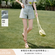 香影【小熊奇遇T】灰色短袖t恤女夏2026新款寬松落肩撞色刺繡上衣 牛仔藍Q85S772 短褲 L 165/88A/110-125斤