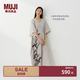 MUJI 女式 漢麻水洗 法國(guó)袖連衣裙 女裝裙子長(zhǎng)裙26年夏季BC2L8C6S 米色 均碼 （165/88A）