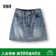 森馬半身裙女秋a字裙復(fù)古學(xué)院風(fēng)牛仔短裙103525120002
