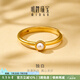 明牌珠寶七夕禮物 足金古法黃金獨白戒指珍珠送禮女AFM0417工費500 明牌傳家金 約2.81克