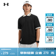 安德瑪（Under Armour）UA夏季Courtcore男子羅紋運動休閑短袖Polo衫6007599 黑色001 L