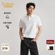 卡賓（CABBEEN）【200G索羅娜涼感珠地】polo衫男精致刺繡圖案2026春季短袖polo衫 漂白色02 L /175/50