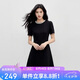 秋水伊人復古優雅領口釘鉆設計連衣裙2026年夏季新款女氣質A字裙