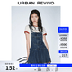 UR2026夏季新款女裝潮流百褶明線貼袋牛仔背帶裙UYV860084 藍色 M