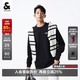 杰克·瓊斯（JACK&JONES）26年春秋季重磅純棉字母休閑套頭寬松長袖T恤男裝打底衫內搭外穿 黑色E40 M 175