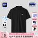海瀾之家（HLA）【現貨速發】中年男士短袖POLO衫26夏季新款馬年涼感翻領上衣男 黑色K8 -涼感 XL 180/96A 推薦151~164斤