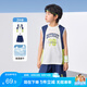 左西男童背心套裝兒童學院風運動球衣2026新款涼感兩件套 藏青色 140