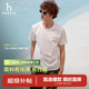 HAZZYS【液氨工藝】哈吉斯男裝 26新款夏季休閑圓領短袖T恤男 白色WT XL （180/100A 50）