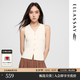 歌力思（ELLASSAY）夏季新款簡約氣質輕量感無袖V領修身針織衫女EWE362M09200 珍珠白 XS