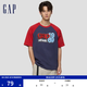 蓋璞Gap男女裝早秋logo印花寬松短袖T恤休閑上衣 深藍色 866068 M (170/92A)亞洲尺碼  版型偏大建議拍小一碼