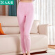AB內衣秋冬女士親膚精梳棉彈力棉質(zhì)長(cháng)褲單層刷絨秋褲保暖單件Y832 粉紅 XL 推薦115-125斤【5°-15°】