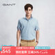GANT/甘特【智性POLO】100%棉夏男士親膚T恤抗菌短袖t恤衫 晴空藍 L