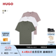 雨果博斯HUGO【禮物】男士2026夏季新款棉質平紋針織打底T恤三件裝 996 L