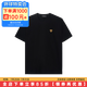 范思哲（VERSACE）VERSACE logo刺繡圓領套頭短袖 T恤 男款 黑色【現貨清倉】 黑色 M 110-130斤