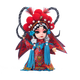 唐人坊 國風(fēng)小禮品 京劇臉譜擺件娟人偶京劇娃娃  出國商務(wù)禮品 送老外 紅穆桂英