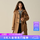 ELAND【經典長期主義】羊毛衣戀毛呢外套女休閑大衣新款 EEJWF8TS01卡其色(35)Beige羊毛89% M /165