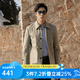 雅戈爾（YOUNGOR）風衣男翻領單風衣錦綸耐穿舒適透氣男士上衣外套 卡其 L 175/96A
