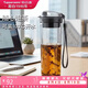 特百惠（Tupperware）晶彩MAX塑料杯600ml 男女士學生運動水杯子大容量泡茶杯  酷炫黑