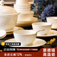 NINE CRANES浮雕景德鎮(zhèn)骨瓷餐具喬遷新居純白碗盤釉下彩碗碟套裝家用餐具整套 80件10人套裝丨高溫健康骨瓷丨皮箱錦盒裝