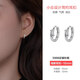 YWZR原創S999純銀海豚耳扣女小眾設計耳環圈2026年新款爆款潮養耳飾品 【1對-999足銀針】-內徑10mm海豚耳扣