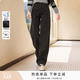 香影深灰色水洗牛仔褲女高腰2025冬季新款梨型身材寬松窄版直筒褲 深灰 M