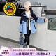 G.duck小黃鴨童裝女童沖鋒衣三合一可拆卸兒童外套女大童春秋季防風夾克 春秋款+內膽 140 （建議身高130cm 10-11歲cm
