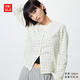 優(yōu)衣庫(kù)提花羅紋印花開(kāi)衫/長(zhǎng)袖女裝485717 491601 485717/01乳白色(櫻桃圖案) M