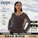 艾諾絲雅詩(shī)【商場(chǎng)同款】2026年夏季新款通勤萊賽爾罩衫條紋針織衫女50438116 黑白條 S 版型偏大，建議拍小一碼