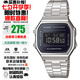 卡西歐（CASIO）手表復(fù)古休閑款小方塊防水學(xué)生考試運(yùn)動(dòng)電子日韓表七夕禮物 紫黑A168WEM-1