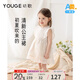 幼歌（YOUGE）嬰幼兒2024新款甜美法式連衣裙柔軟親膚高級小立領(lǐng)裙子 柔白 80 cm