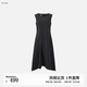 播26秋新品高腰無袖連衣裙女圓領收腰長裙DDT3LD6115 K40玄黑 L
