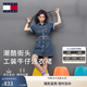 TOMMY JEANS【工裝寬松】26春夏新款女裝輕薄純棉潮流收腰顯瘦牛仔襯衫連衣裙 牛仔藍1BK S （尺碼偏大，建議拍小一碼）