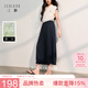 三彩2026春季新款休閑褲韓系氣球褲花苞褲七分褲寬松高腰闊腿褲顯瘦M