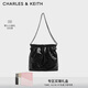 CHARLES&KEITH質(zhì)感鏈條單肩包托特包流浪包包女包生日禮物送女友CK2-20671559