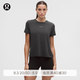 lululemon丨Jersey 女士訓練經典剪裁短袖T恤 *文字徽標 LW3KMGS 石墨灰 XS /4