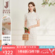 經典故事（JANE STORY）2026新款新中式旗袍連衣裙女夏季高級感年輕款改良旗袍優雅民國風 T13杏紅花 XL