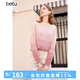 百圖betu女裝新款冬款毛衣復古漸變半高領寬松慵懶風毛衣女2311T3 粉紅 S