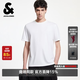 杰克·瓊斯（JACK&JONES）男裝夏季T恤短袖簡約LOGO膠印百搭舒適羅紋圓領(lǐng)短袖上衣226201235 A06本白色 M （175）
