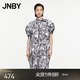 江南布衣（JNBY）秋冬新品連衣裙中式苗紋印花菱形紋碎花圖案棉質(zhì)寬松5O7G1594H 098/黑灰系組合 L
