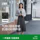森馬（Semir）連衣裙女夏季U領吊帶裙肌理翻領襯衫風松弛感兩件套101325114024