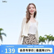 百圖（betu）女裝夏季新款針織開衫簡約顯瘦歐若風甜美針織衫2507T06