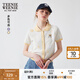 Teenie Weenie小熊女裝毛針織開衫年夏季少女感甜美針織短袖 黃色 M