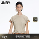 江南布衣（JNBY）【商場同款】26春夏新品T恤圓領棉質羅紋短款扭扭樂短袖5Q4111520 261/灰卡其 L