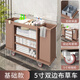 申梵（SHENFAN）酒店布草車客房專用工作車賓館打掃衛(wèi)生工具車小型清潔保潔手推車 加厚雙邊5寸地毯輪+收納盒