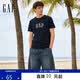 蓋璞（GAP）男女裝春季款棉質字母logo短袖T恤常規上衣美版570044