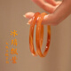 澤心雅玉天然玉髓手鐲瑪瑙玉髓圓條款美人玉鐲子送女友 54-55單只(適合80-95斤)