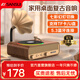 山水（SANSUI）復古無線藍牙音響低音炮會所辦公室插卡音箱家用小型HiFi桌面迷你小音響復古留聲機電腦書架音箱 V13木紋+5.3藍牙+助眠音+雙發聲