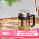 萬象（WANXIANG）玻璃杯V219手柄辦公杯雙層泡茶杯360ML商務辦公帶濾網水杯